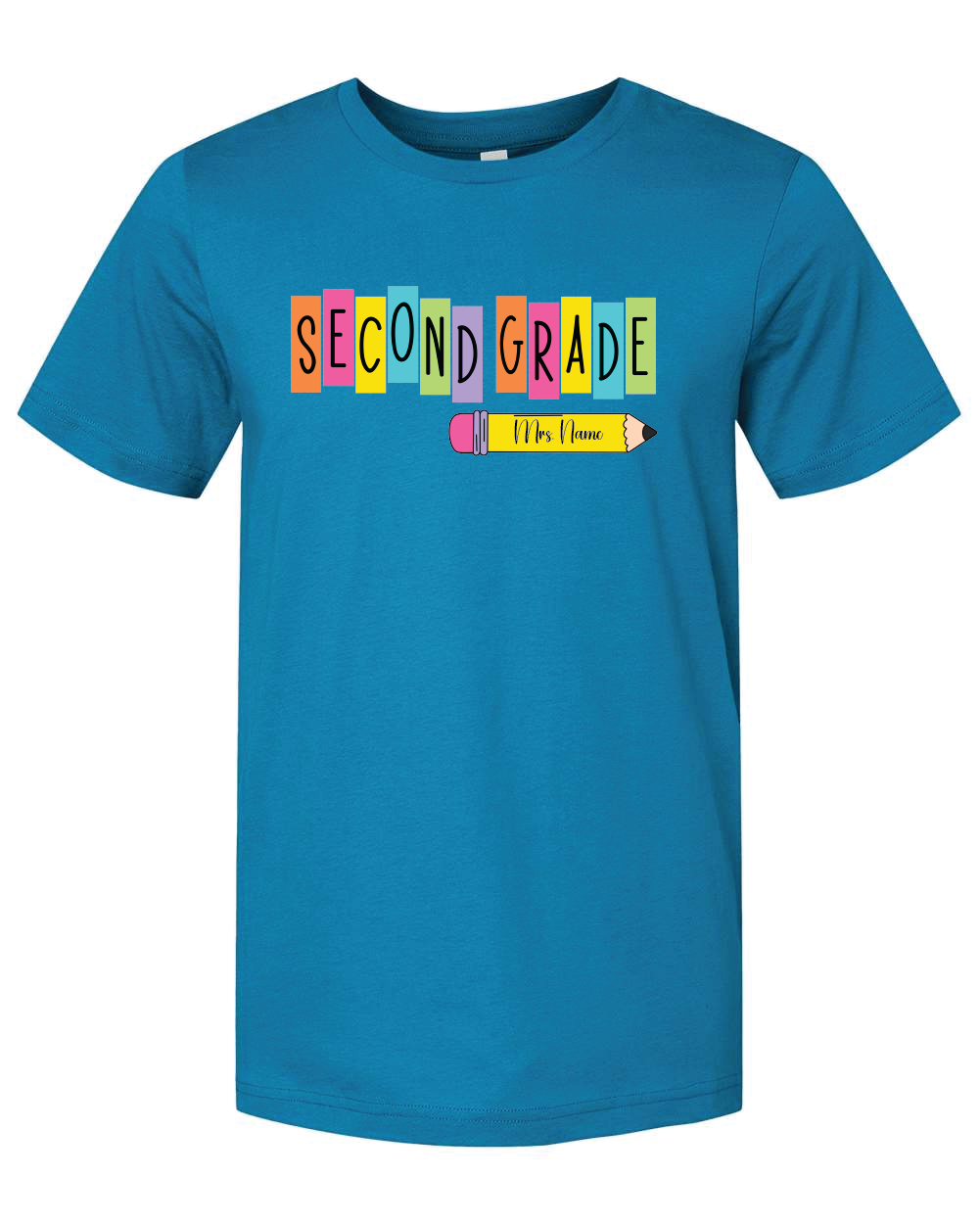 Grade Level Pencil- Bella Shirt- Electric Blue