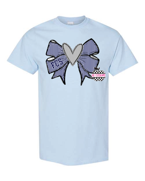 Prepster Bow-Gildan Shirt- Light Blue