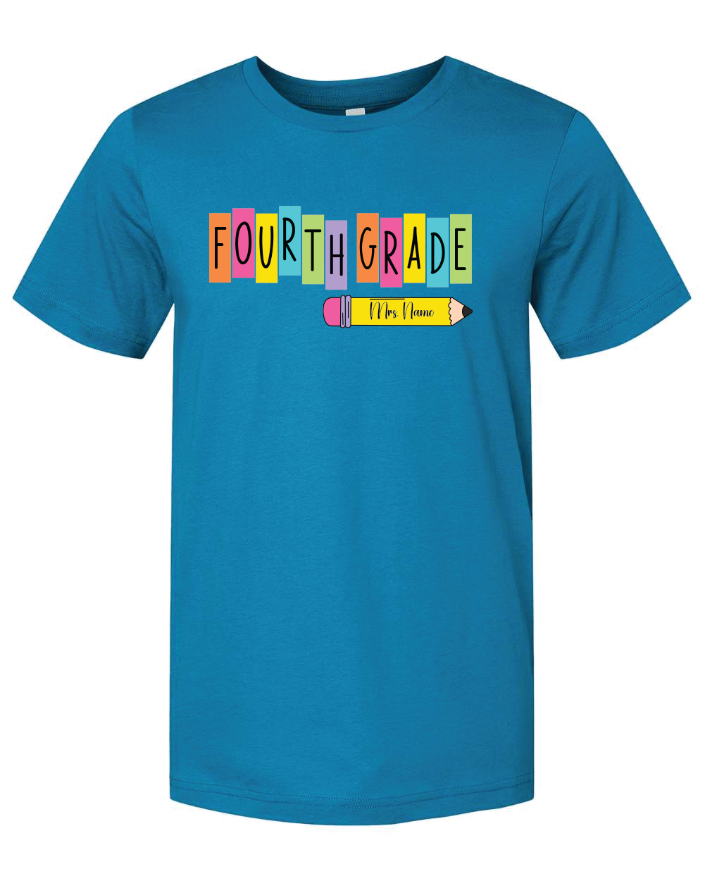 Grade Level Pencil- Bella Shirt- Electric Blue