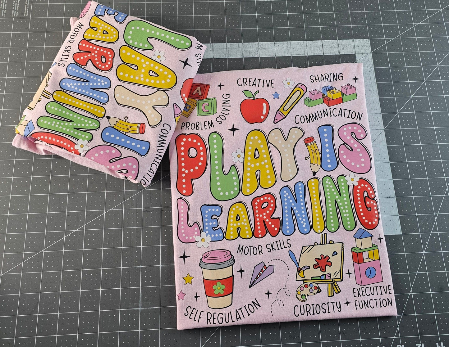 Play is Learning- Light Pink Gildan Shirt