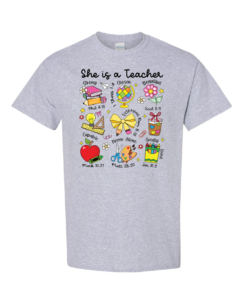 She is a Teacher- Sports Grey