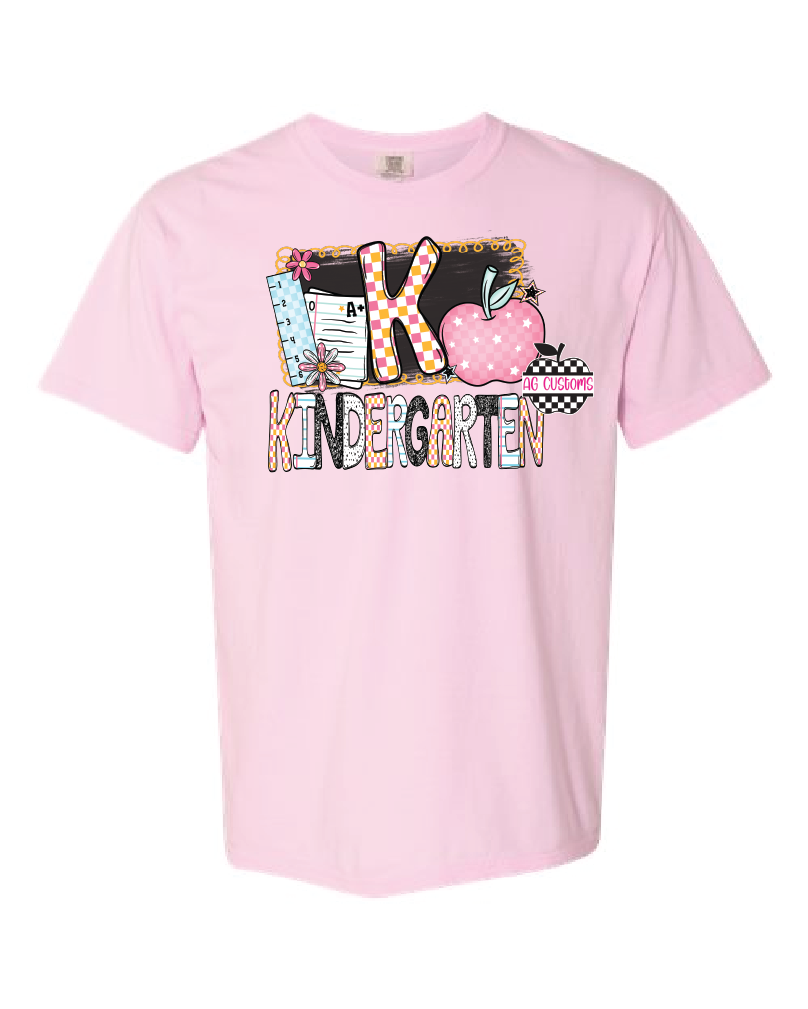 Grade Level- B2S Apple- Comfort Colors Shirt- Blossom