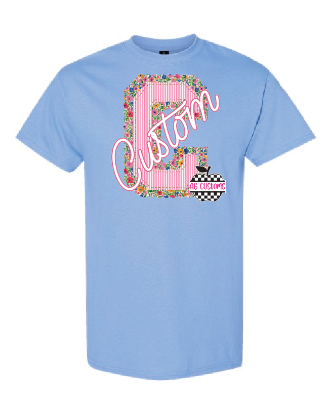 Prepster- Pink Seersucker Shirt- Carolina Blue
