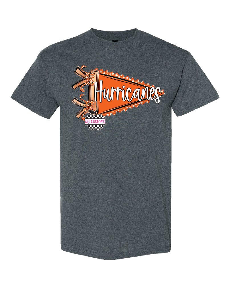 Prepster Pennant- Dark Heather Gildan Shirt