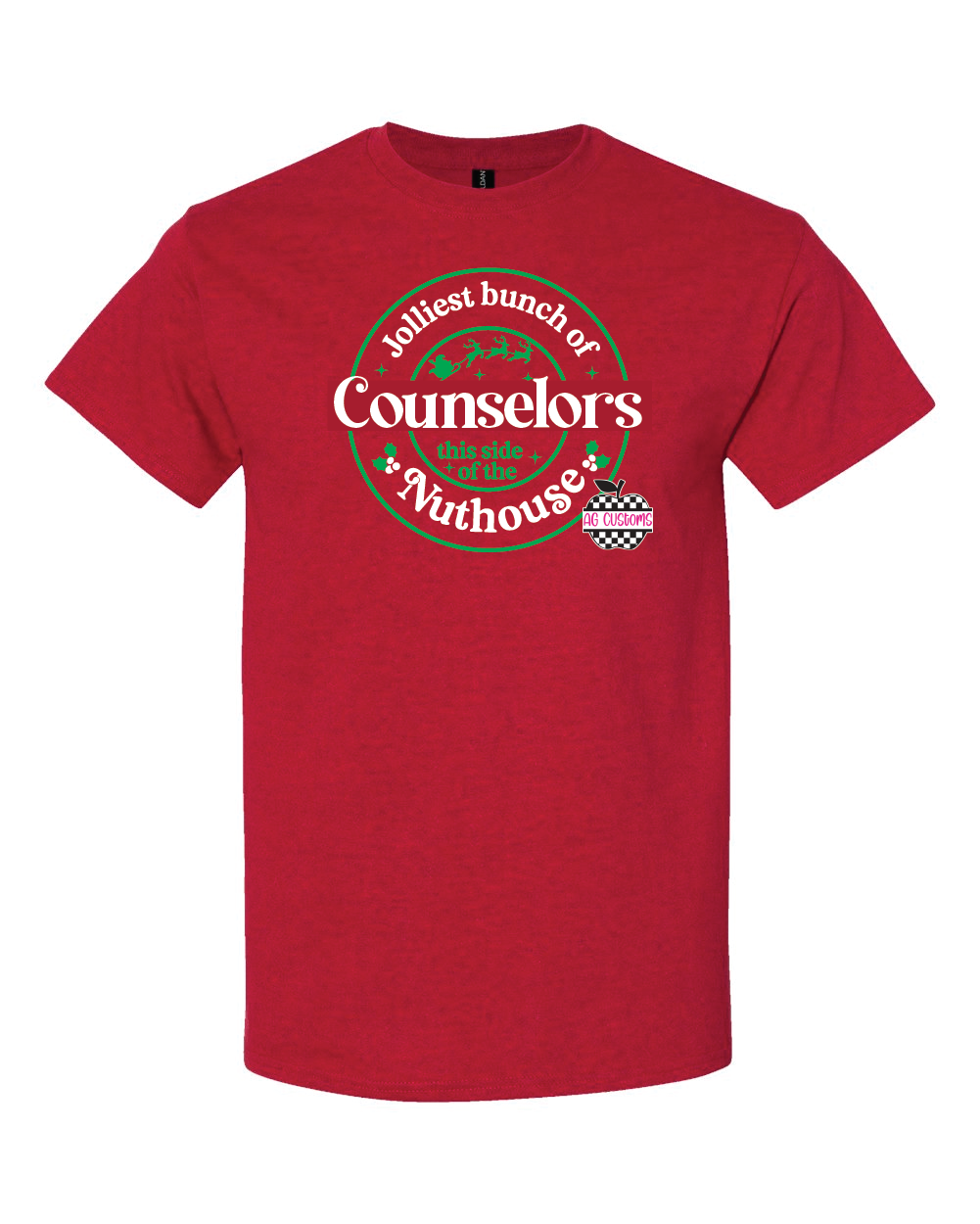 Christmas- Jolliest Bunch of - Antique Cherry Red