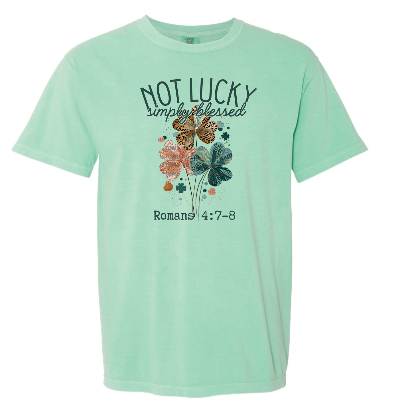 Not Lucky Just Blessed- G: Mint Green, BC: Mint, CC: Island Reef - Shirt