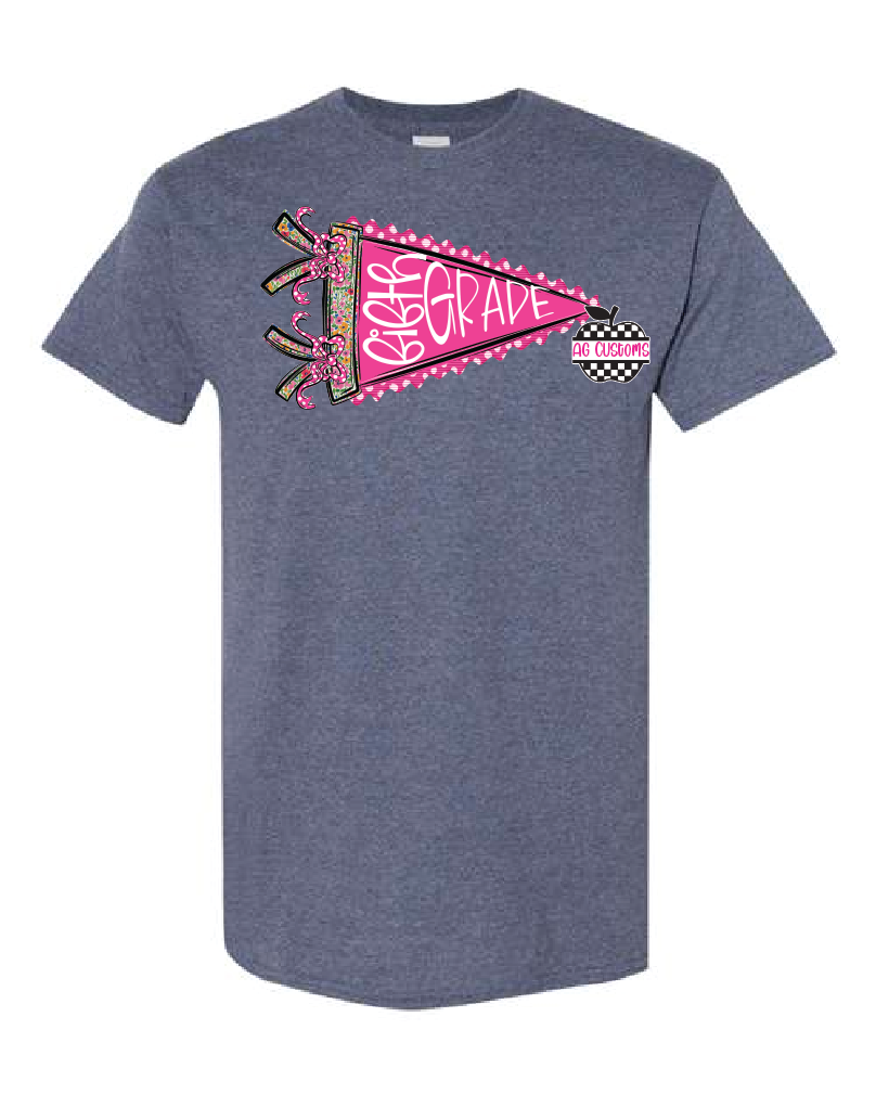 Grade Level- Seersucker Pennant- Shirt- Heather Navy
