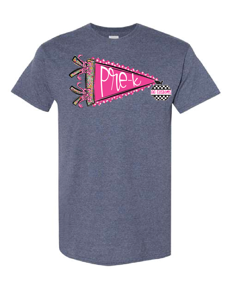Grade Level- Seersucker Pennant- Shirt- Heather Navy