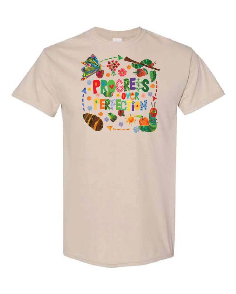 General-Teacher- Progress Over Perfection- Shirt- Sand