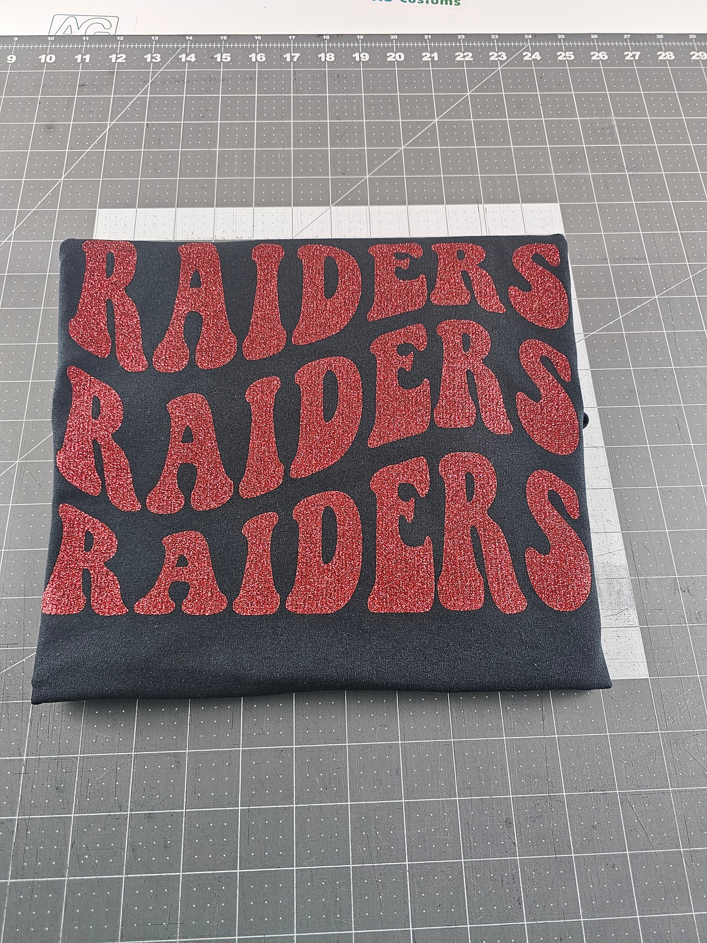 Real Red Glitter Mascots- Black Shirt
