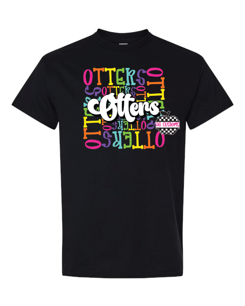 Mascot- Otters- VP Word Art- Black