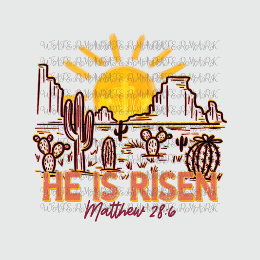 Easter(He Is Risen) Matthew 28:6-DTF Transfer
