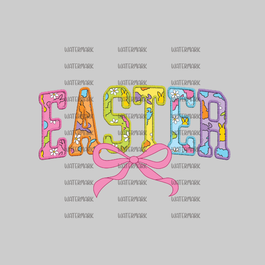 Easter - Faux Embroidery- DTF Transfer