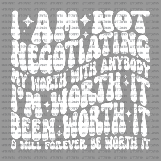 Adult Humor- I am not negotiating -DTF Transfer- Longest side 11"