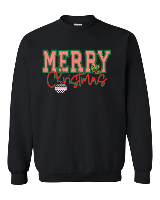 Christmas- Prepster- Adult Sweatshirt-Black
