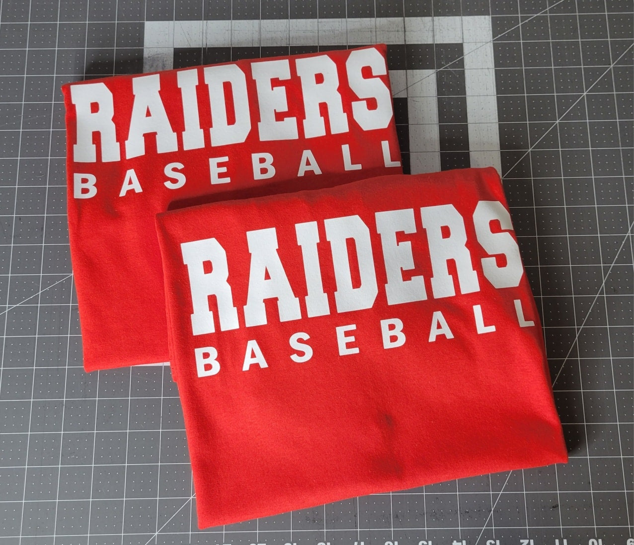 Raiders Baseball - Red Gildan Shirt