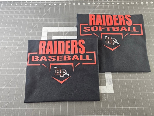 Raiders Softball/ Baseball- Black Gildan Shirt