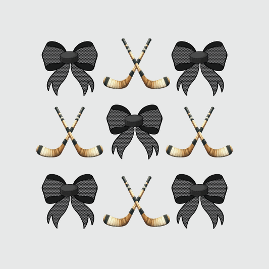 Hockey Sticks and Bows -DTF Transfer