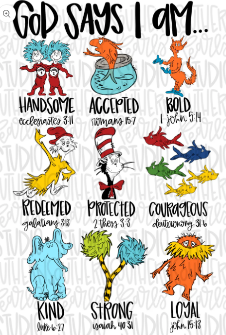 Read Across America God Says -DTF Transfer