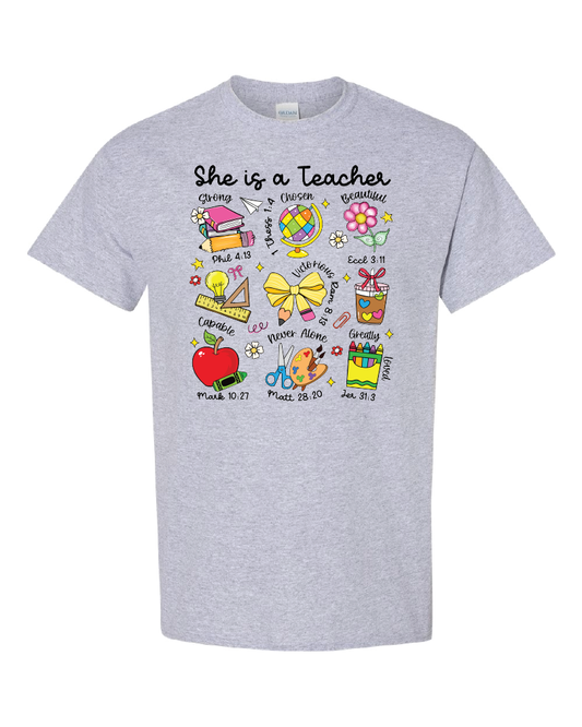 She is a Teacher- Sports Grey