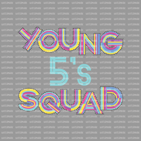 90s Vibe Alpha- Young 5's Squad- DTF Transfer