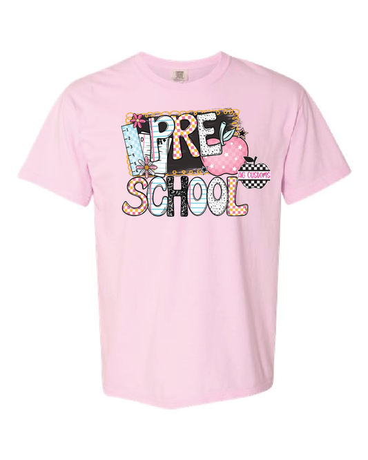 Grade Level- B2S Apple- Comfort Colors Shirt- Blossom