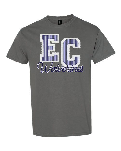 Prepster Shirt- East Clarendon Wolverines- Charcoal