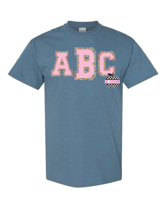 Monogram Seersucker- Shirt- Indigo Blue