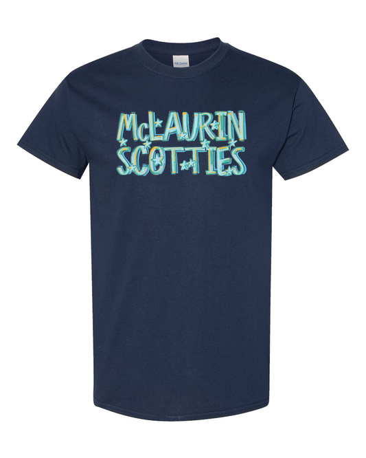 Blue Lagoon- McLaurin Scotties- Gildan Shirt-Navy