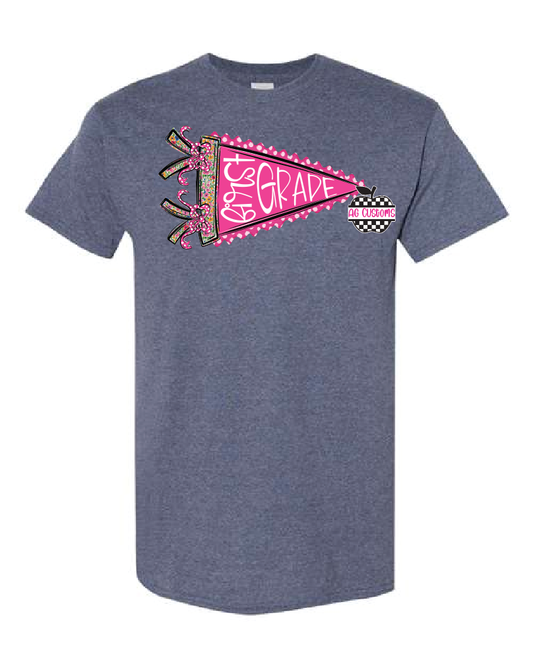 Grade Level- Seersucker Pennant- Shirt- Heather Navy