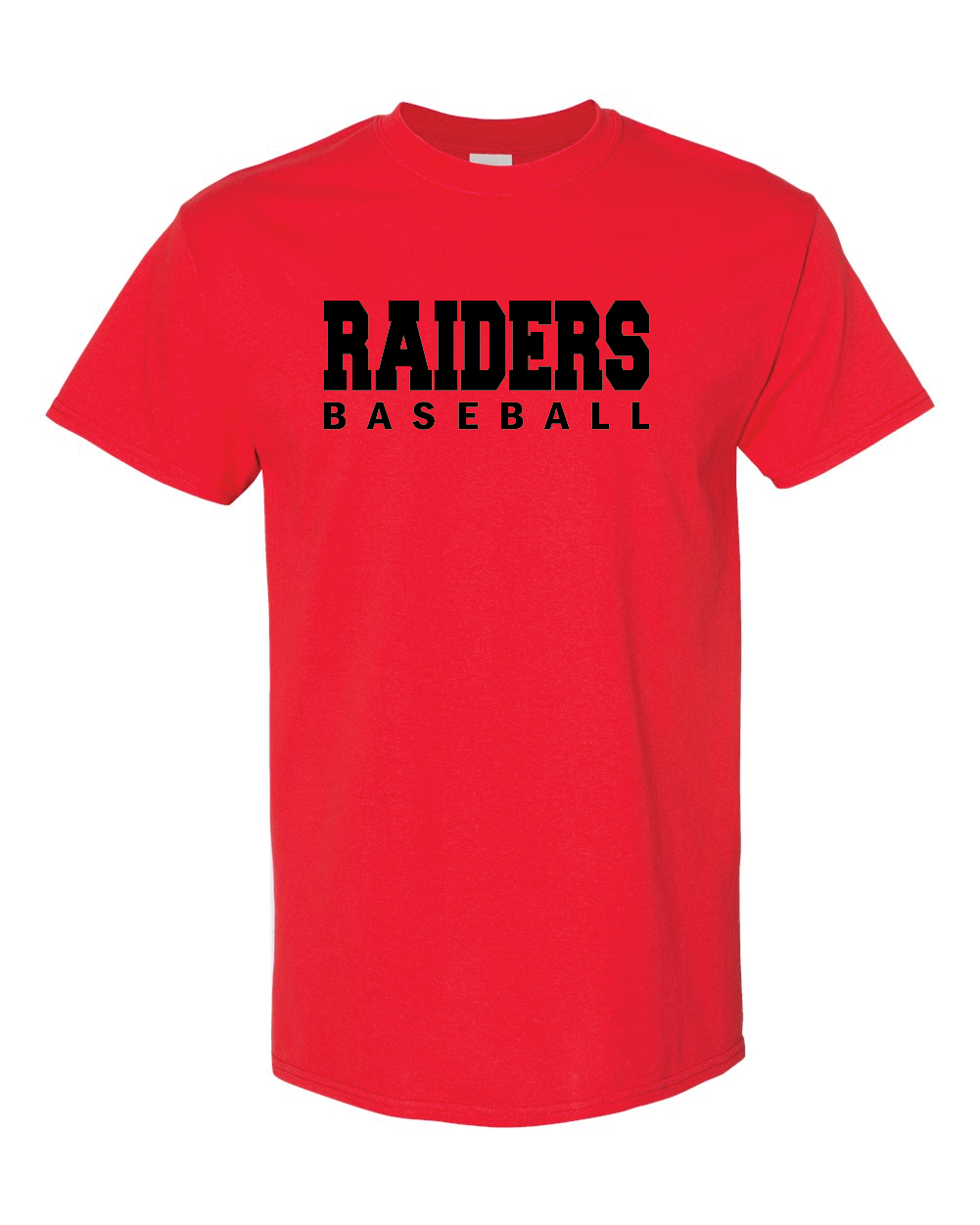 Raiders Baseball - Red Gildan Shirt