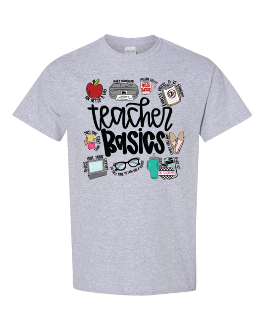 Teacher Basics-Gildan Shirt- Sports grey