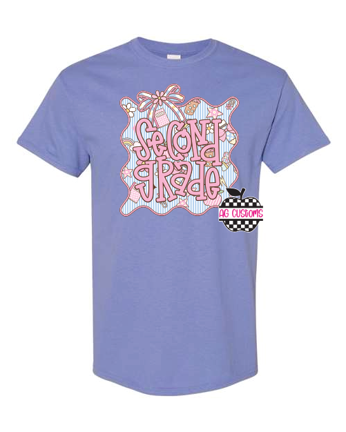 Seersucker Frame-Shirt- Violet