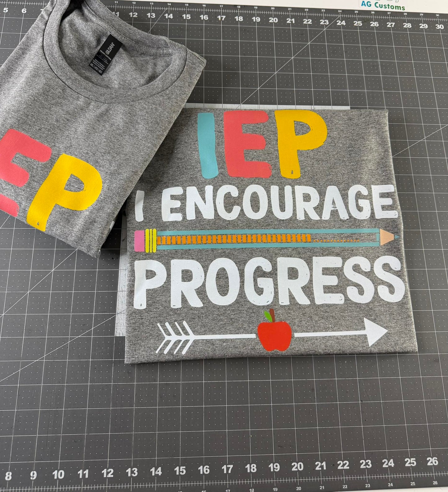 IEP I Encourage Progress- Gildan Shirt- Graphite Heather