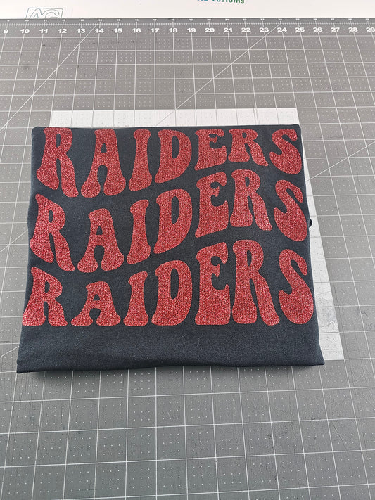 Real Red Glitter Mascots- Black Shirt