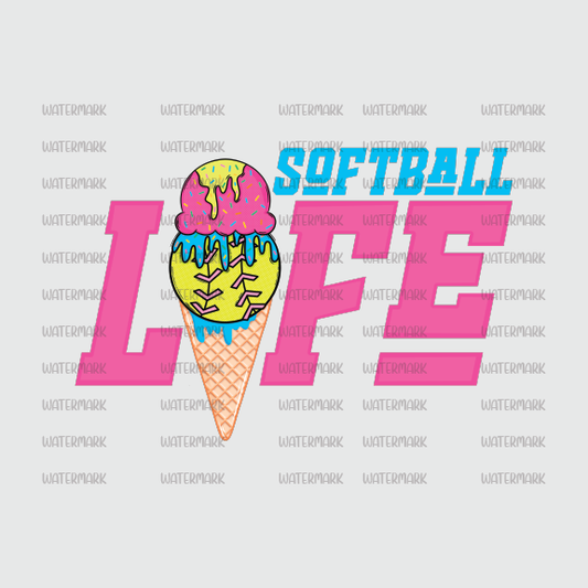 Softball Drip Life - DTF Transfer