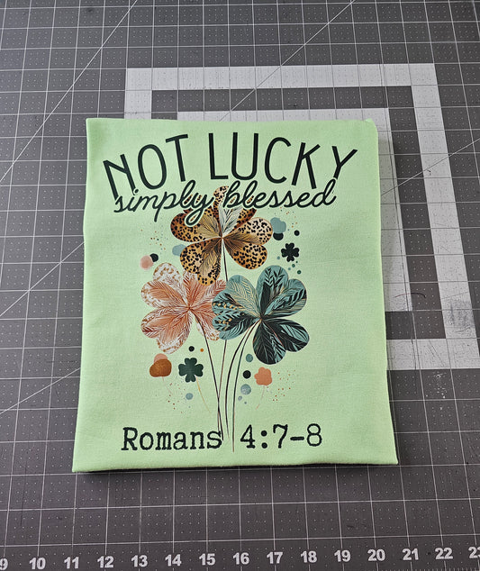 Not Lucky Just Blessed- G: Mint Green, BC: Mint, CC: Island Reef - Shirt